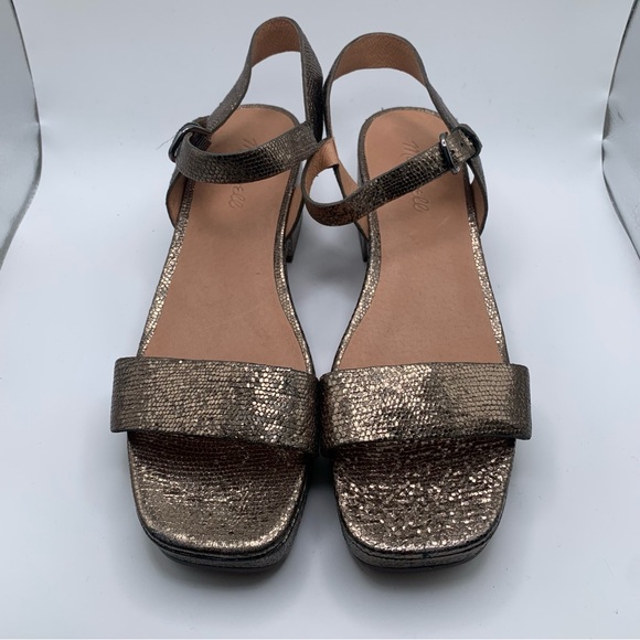 NEW Madewell The Lina Platform Sandal bronze heel Size 9.5 1407 - Picture 4 of 10
